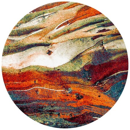 Safavieh 10 x 10 ft. Glacier Contemporary Round Power Loomed Rug; Red & Green GLA126Q-10R